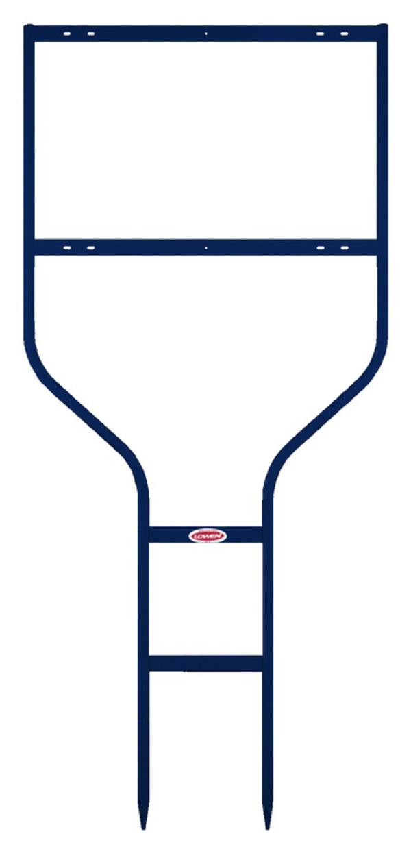 Round rod sign frame, 12h x 18w -  blue